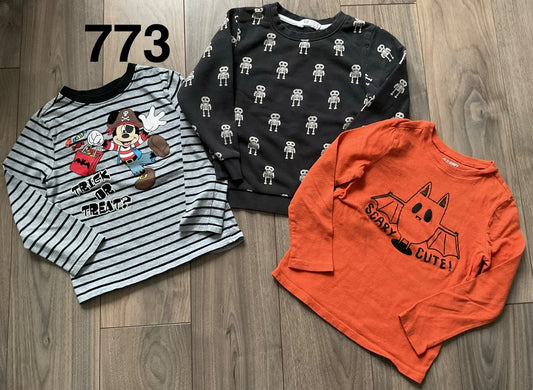 Boys Halloween Shirts and Sweatshirt, Black, Grey and Orange Size 5T, Kids 5/5T (extra small)