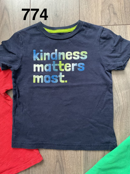 Boys T-Shirts, Size 4T George, Red Green and Blue, Kids 4/4T