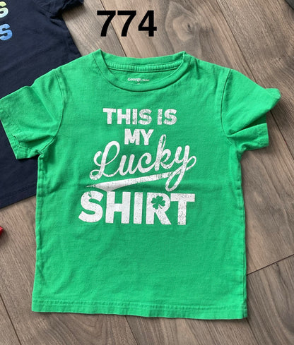 Boys T-Shirts, Size 4T George, Red Green and Blue, Kids 4/4T