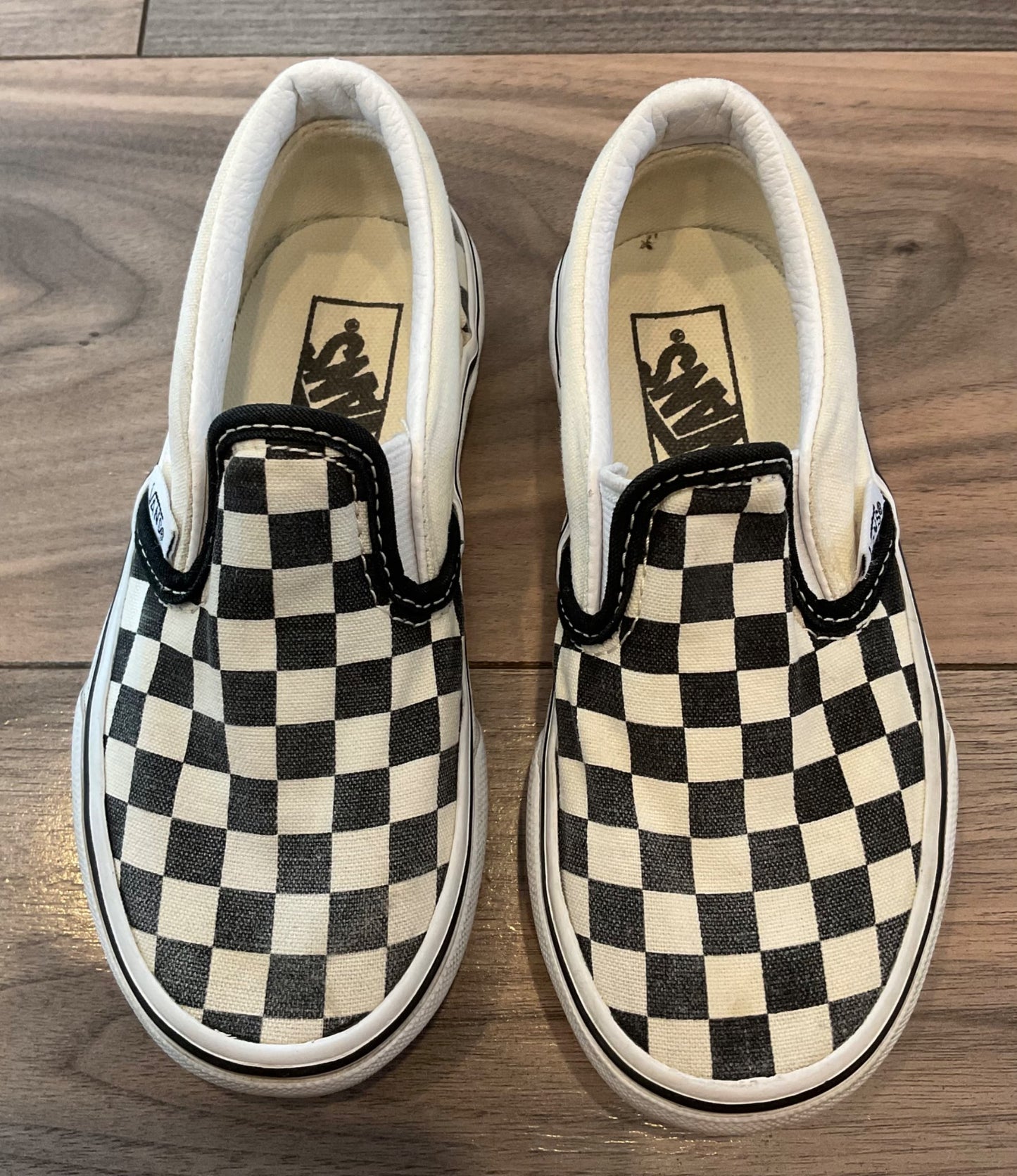 Toddler Slip-On Vans Black and White Size 11, Shoes 10 (Toddler:2-4yr)