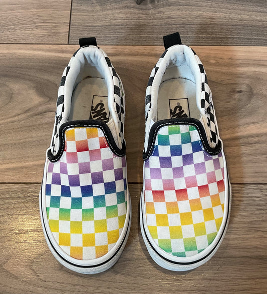 Toddler Slip-On Vans Rainbow Size 12, Shoes 10 (Toddler:2-4yr)