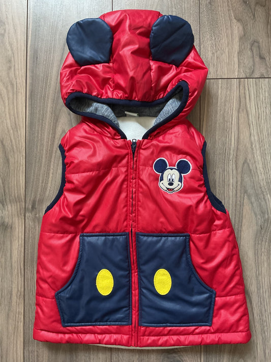 Mickey Mouse Puffer Vest Size 4, Kids 4/4T
