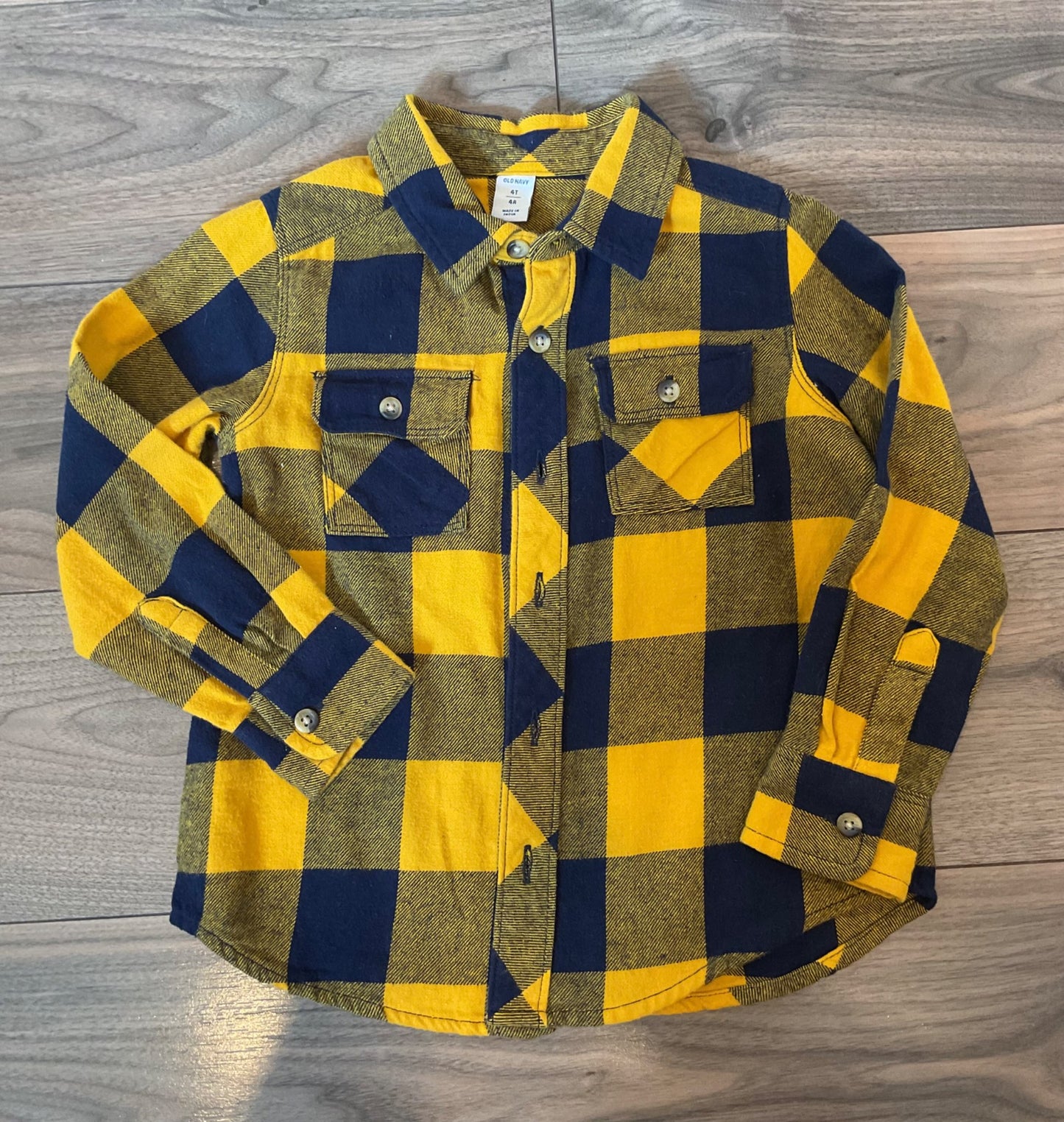 Boys Flannel Shirt with Puffy Vest, Kids 4/4T