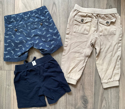 Boys Fish Shorts, Capris and Navy Blue Shorts Size 4, Kids 4/4T