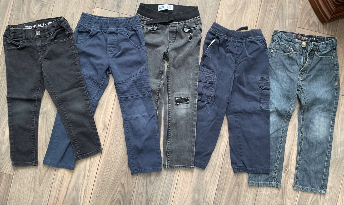 Boys Pants Size 4 - Bundle of 5, Kids 4/4T