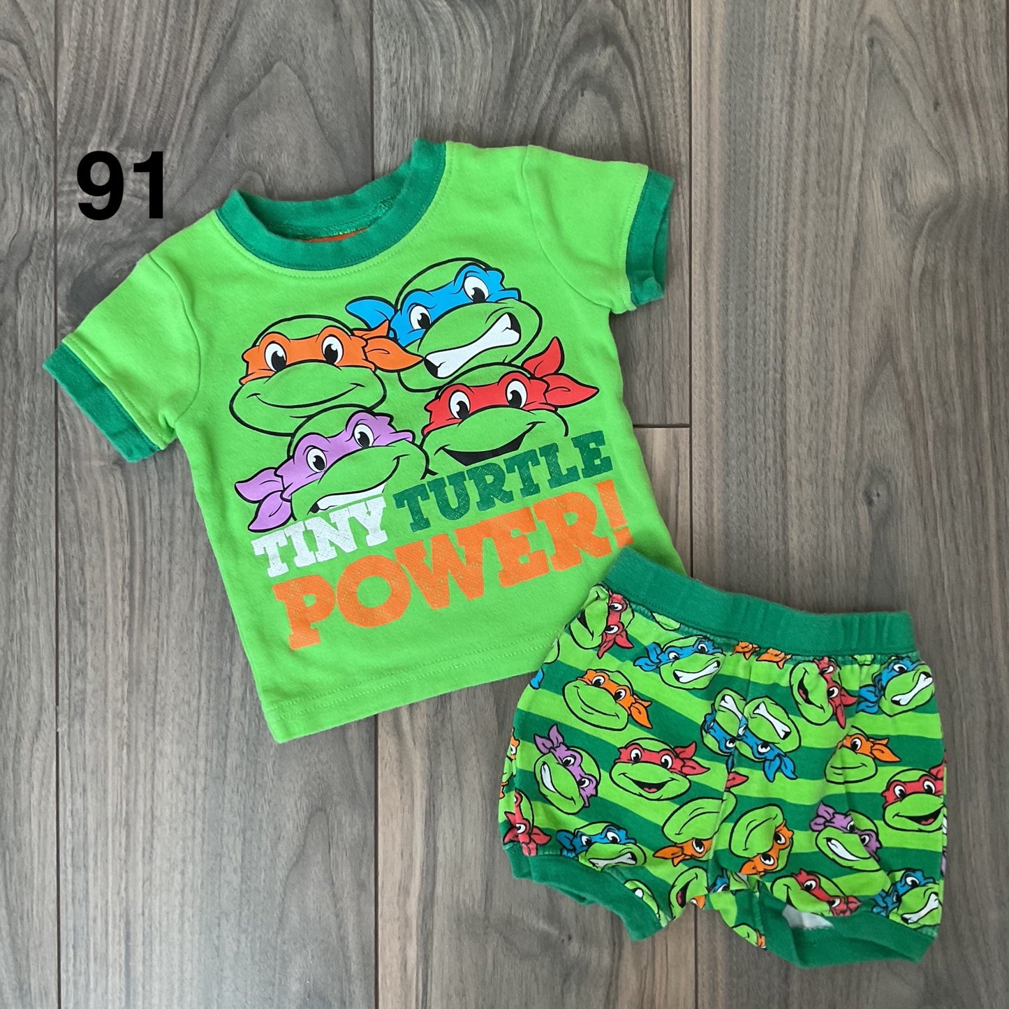 TMNT Short and Top 0-3 Months, Kids 3 Month (0-3M)