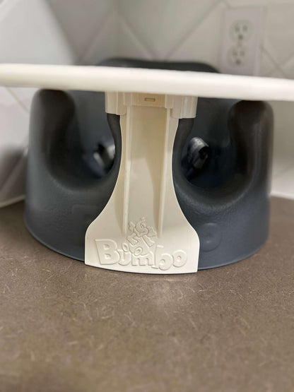 VGUC Bumbo Floor Seat w. Tray and Straps - Slate Grey; Retails: $118.90