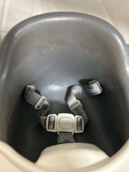 VGUC Bumbo Floor Seat w. Tray and Straps - Slate Grey; Retails: $118.90