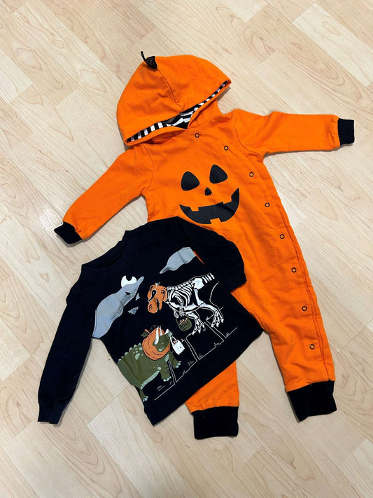 EUC Infant (9 Months) Halloween Onesie & Shirt (Set of 2), Kids 9 Month (6-9M)