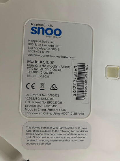 EUC SNOO Smart Sleeper Bassinet, Leg Lifters, Sheets, and Sacks (S, M, and L); Retails: $2,400.00+