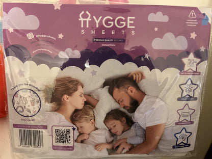 BNIB Hygge Sheets (Unicorn) Potty Training Mattress Pads for TWIN Bed -  100% Waterproof and Washable; Retails: $36.99