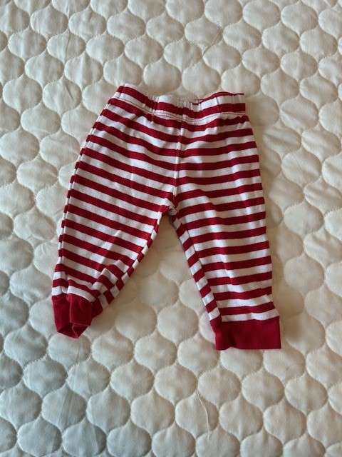 EUC Reindeer Striped Pants (6 Months), Kids 6 Month (3-6M)