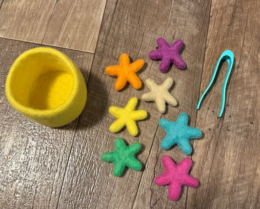 Lovevery Felt Stars & Tweezers