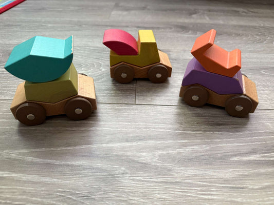 Wooden Babu Roller cars; MSRP $39.99