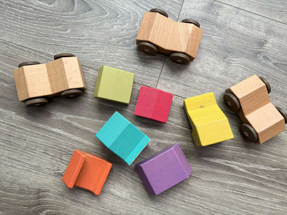 Wooden Babu Roller cars; MSRP $39.99