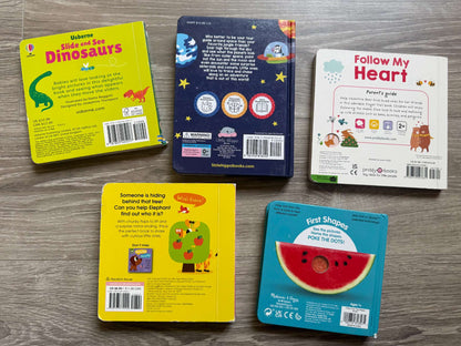 Interactive Toddler board books - flip, slide, touch and poke!