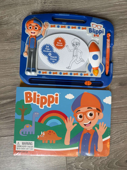 NEW Blippi Book and Magnetic Drawing Board