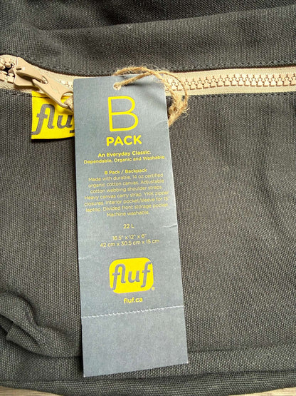 NEW Fluf Organic Cotton Backpack; MSRP $68.95