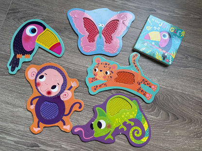 Touch & Feel puzzle + book bundle