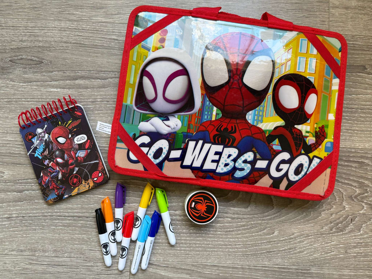 Spiderman lap desk + NEW whiteboard notebook