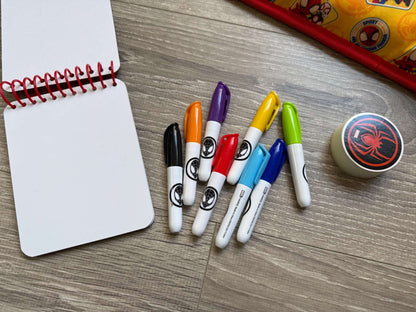 Spiderman lap desk + NEW whiteboard notebook