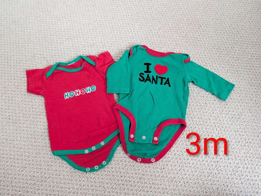 3m Christmas onsies, Kids 3 Month (0-3M)
