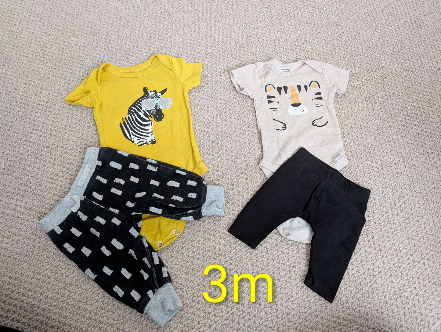3m Zebra and Lion outfits, Kids 3 Month (0-3M)