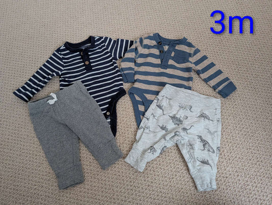 3m Striped Bundle, Kids 3 Month (0-3M)