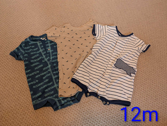 12m Shorts Onsies, Kids 12 Month (9-12M)