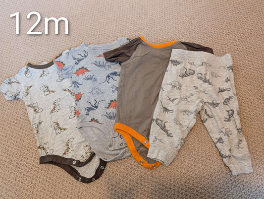 12m Dino Bundle, Kids 12 Month (9-12M)