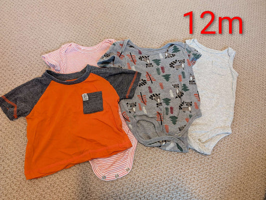 12m Orange vibes Shirts, Kids 12 Month (9-12M)