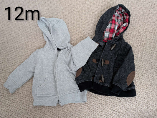 12m hoodies grey , Kids 12 Month (9-12M)