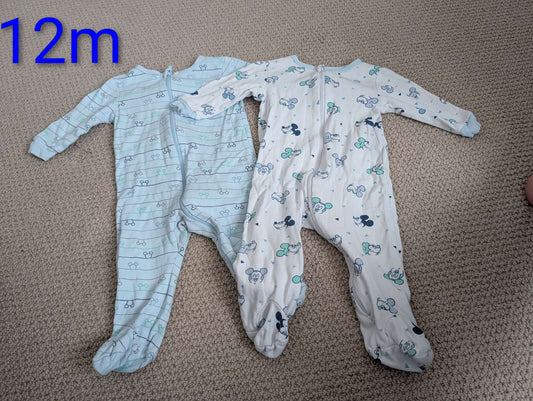 12m Micky sleepers, Kids 12 Month (9-12M)