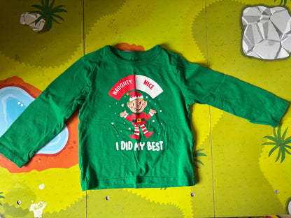 Naughty or nice Xmas shirt, Kids 24 Month (18-24M)