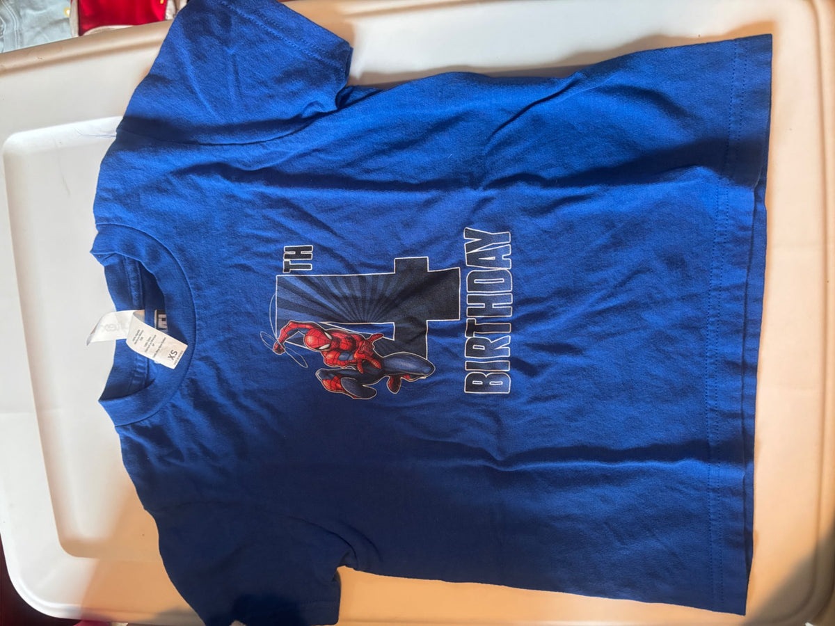 Spider-Man 4th birthday Tee, Kids 3T