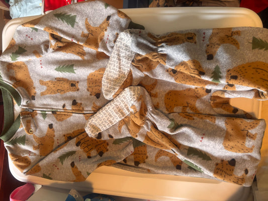 Fleece bear print onesie, Kids 4/4T