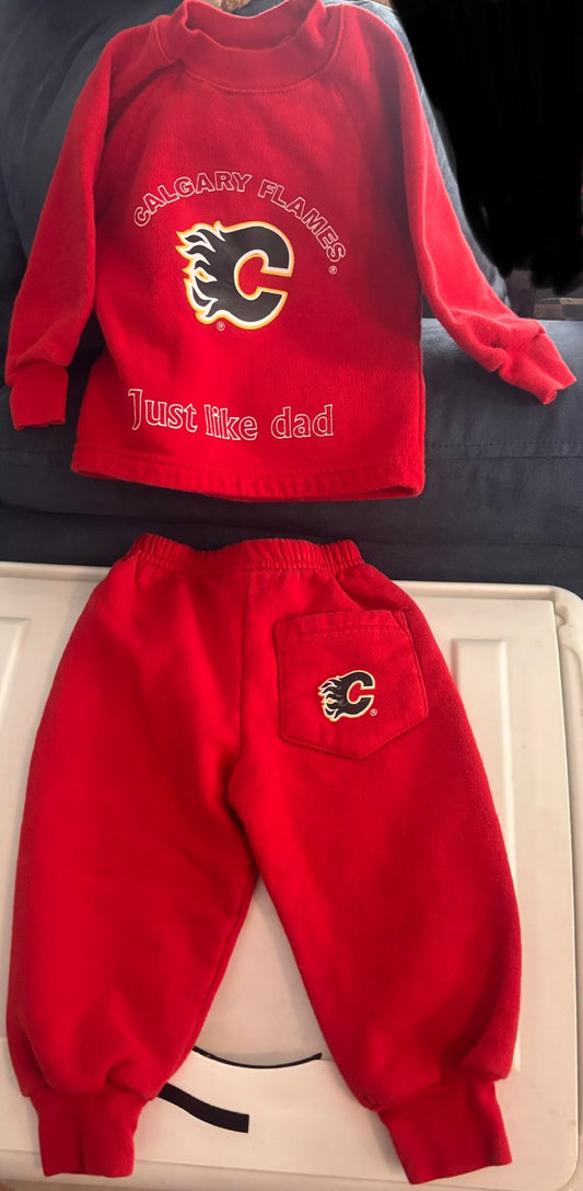 Calgary Flames sweatsuit, Kids 12 Month (9-12M)
