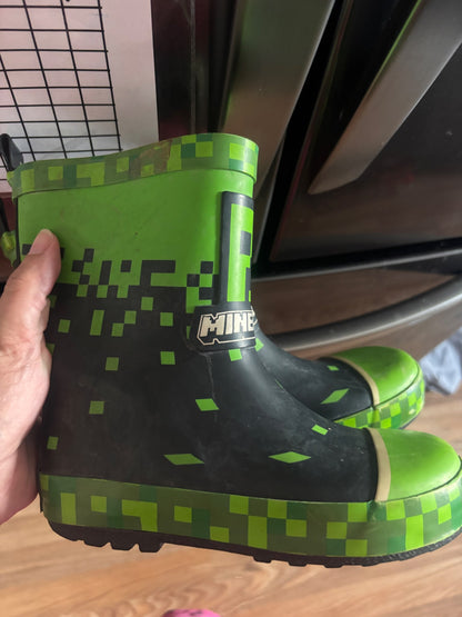 Minecraft rubber boots, Shoes 11 (Toddler:2-4yr)