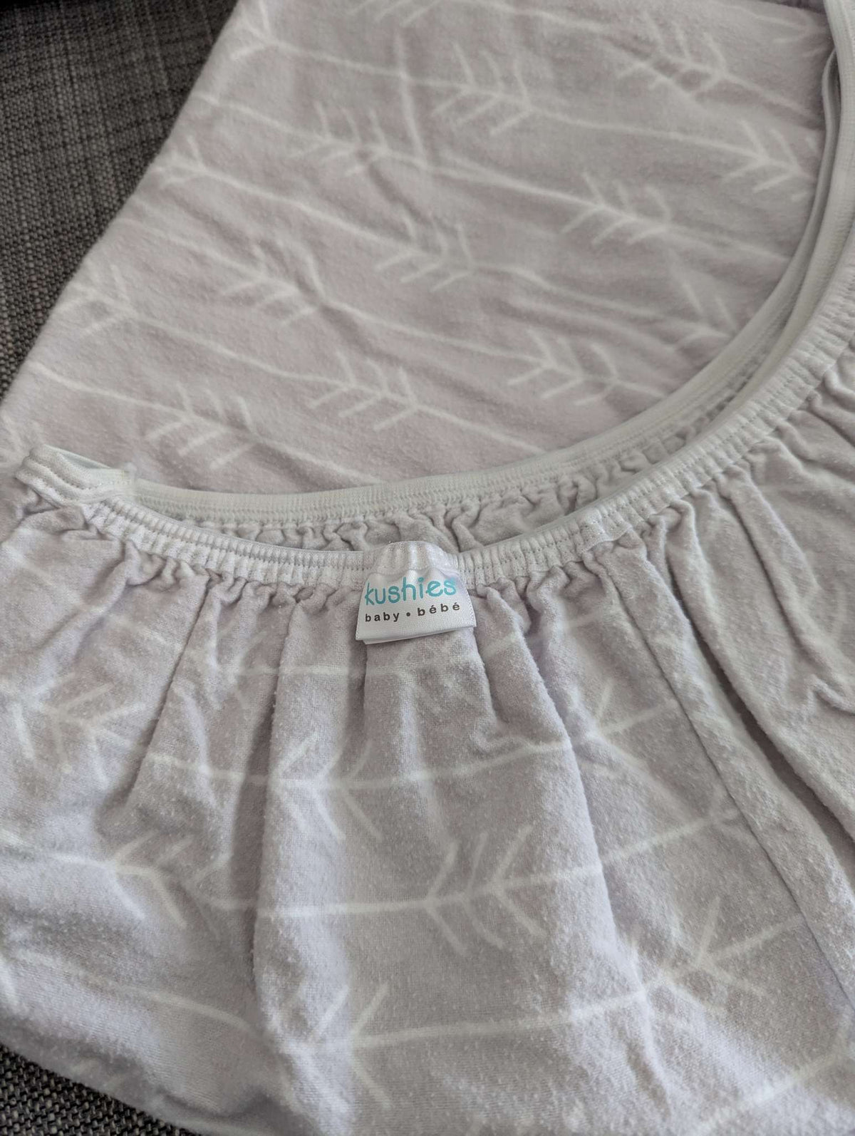 Kushies flannel crib sheet