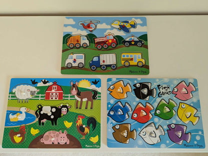 Bundle of 3 Melissa & Doug puzzles