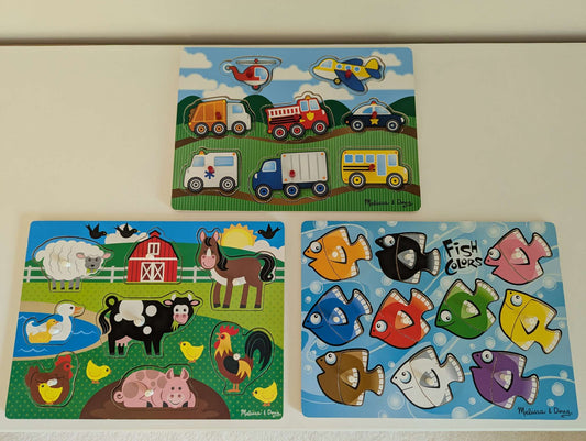 Bundle of 3 Melissa & Doug puzzles