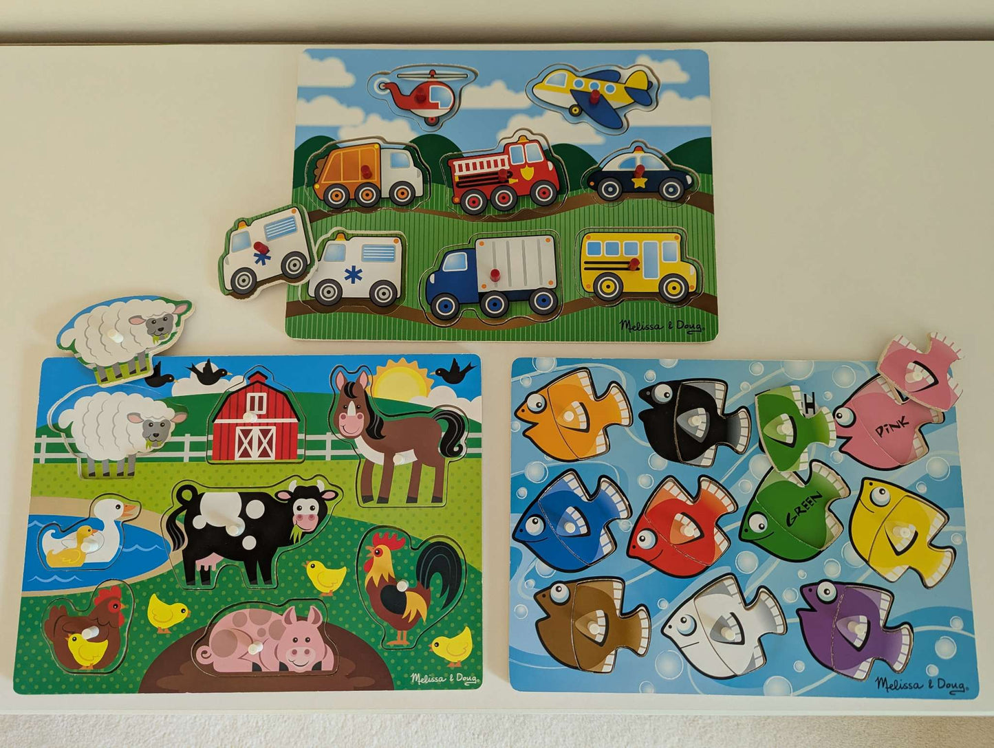 Bundle of 3 Melissa & Doug puzzles