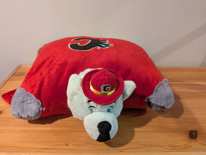 Harvey the Husky Flames Pillow