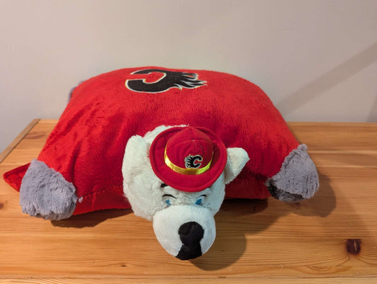 Harvey the Husky Flames Pillow