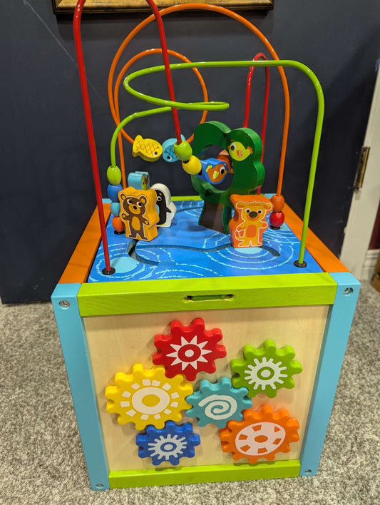 Large Activity Center Cube Wooden