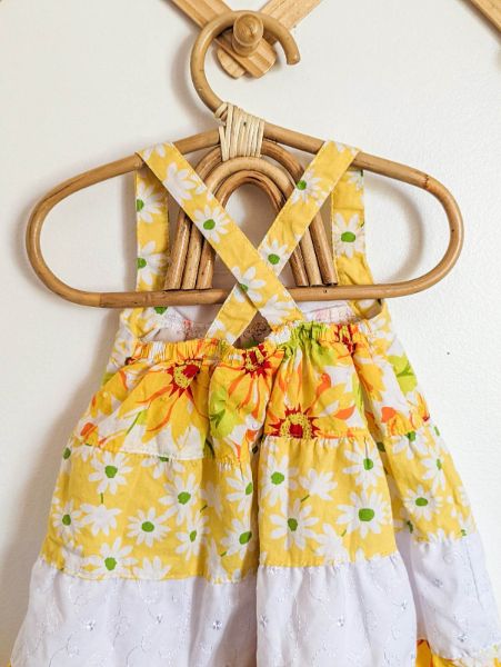 Penelope Mack Yellow Sunflower Sundress (3-6), Kids 6 Month (3-6M)