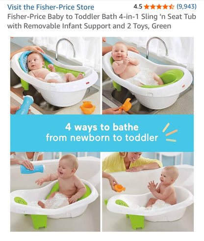 Fisher-Price Baby to Toddler Bathtub
