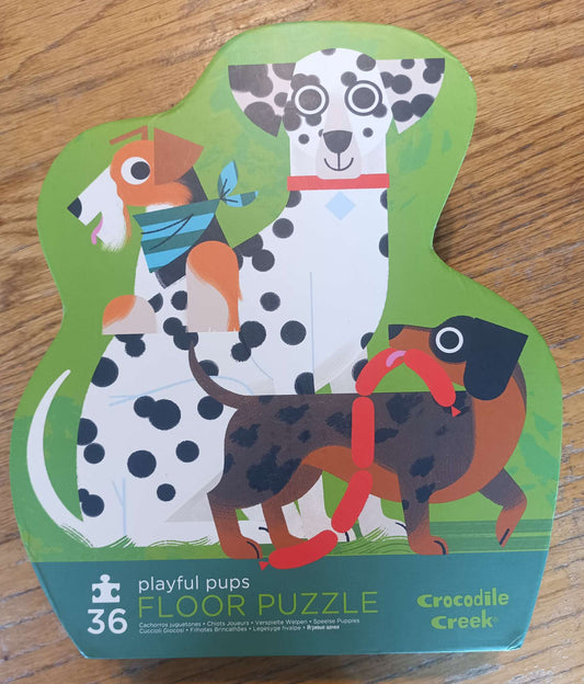 Crocodile Creek Playful Pups 36pc Floor Puzzle