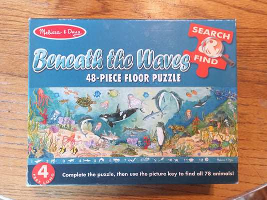 Melissa & Doug Search and Find Beneath the Waves 48pc Floor Puzzle
