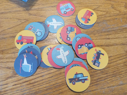 Mud Puppy Memory Match Game - Vehicles